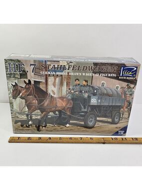 Riich Models 1:35 HF. 7 STAHL FELD WAGON German Horse Drawn Wagon 2 Figures Kit